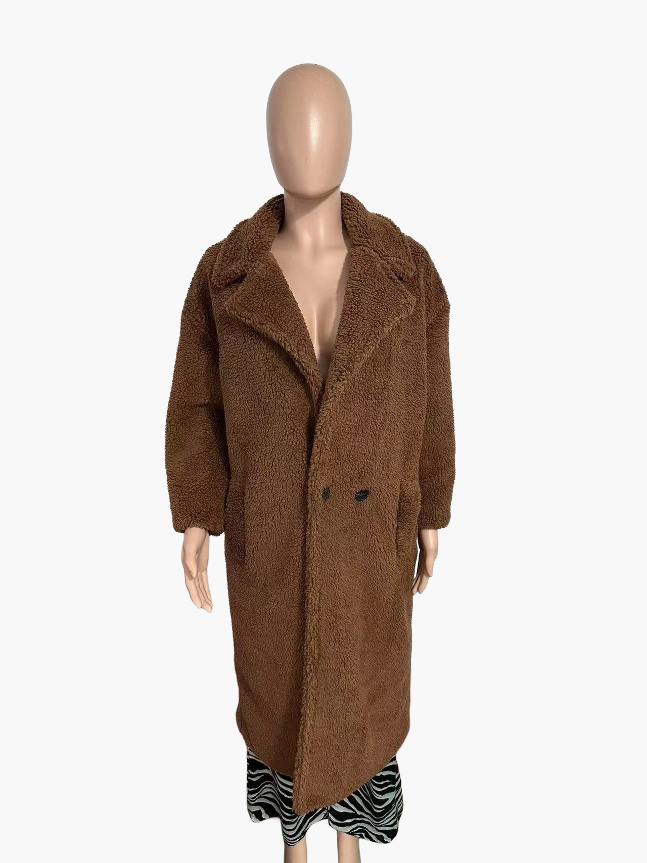 Damen Oversize Teddy Mantel – Modischer Winter-Look für stilbewusste Frauen