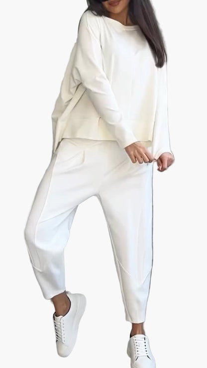 Damen Zweiteiliges Cozy Freizeitset – Komfortables Loungewear Outfit für Alltag & Entspannung