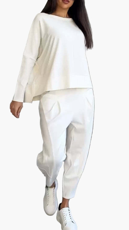 Damen Zweiteiliges Cozy Freizeitset – Komfortables Loungewear Outfit für Alltag & Entspannung