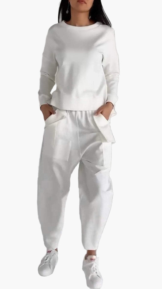 Damen Zweiteiliges Cozy Freizeitset – Komfortables Loungewear Outfit für Alltag & Entspannung