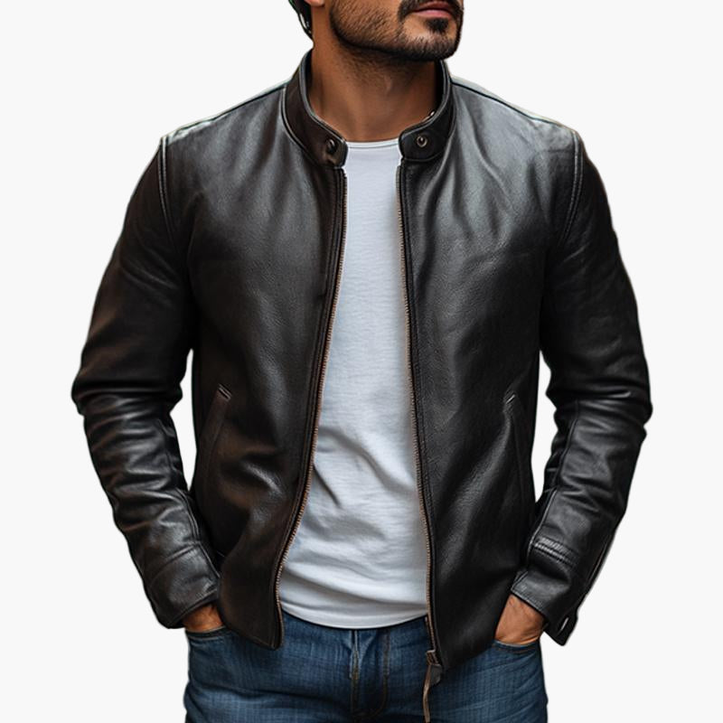 Herren Jacke Modern Slim Fit mit Stehkragen – Eleganter Freizeit- und Ausgeh-Look