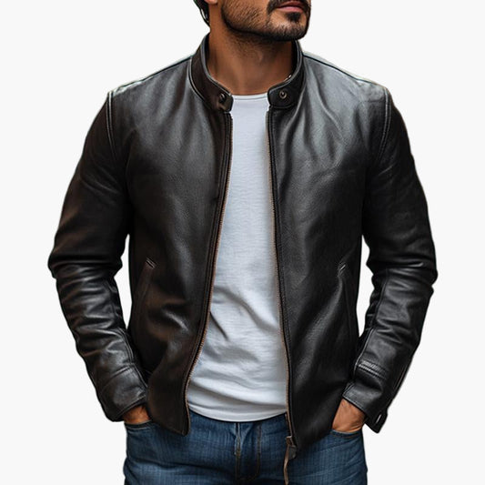 Herren Jacke Modern Slim Fit mit Stehkragen – Eleganter Freizeit- und Ausgeh-Look