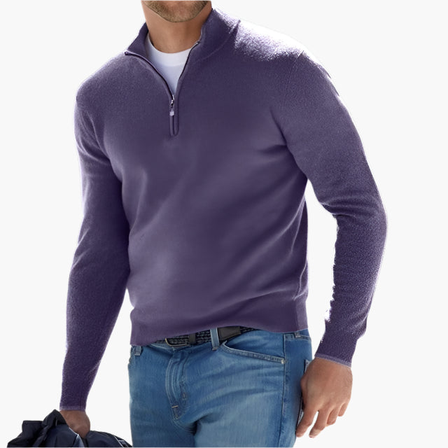 Herren Strickpullover mit Reißverschluss – Moderner Freizeit-Look