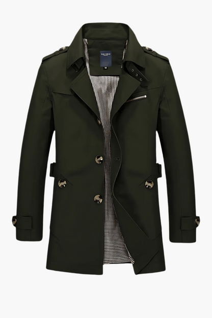 Herren Trenchcoat Klassisch Modern Stil – Eleganter Mantel für Business und Freizeit