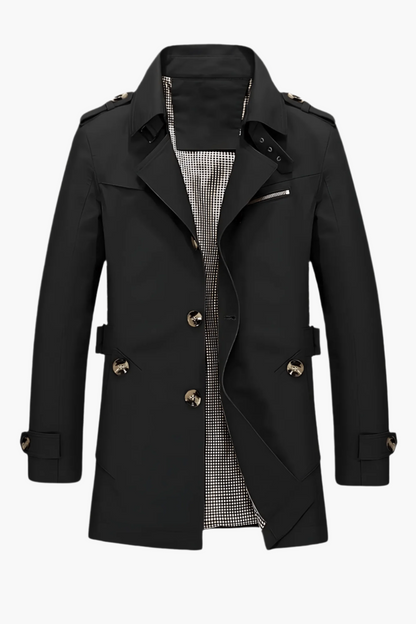 Herren Trenchcoat Klassisch Modern Stil – Eleganter Mantel für Business und Freizeit
