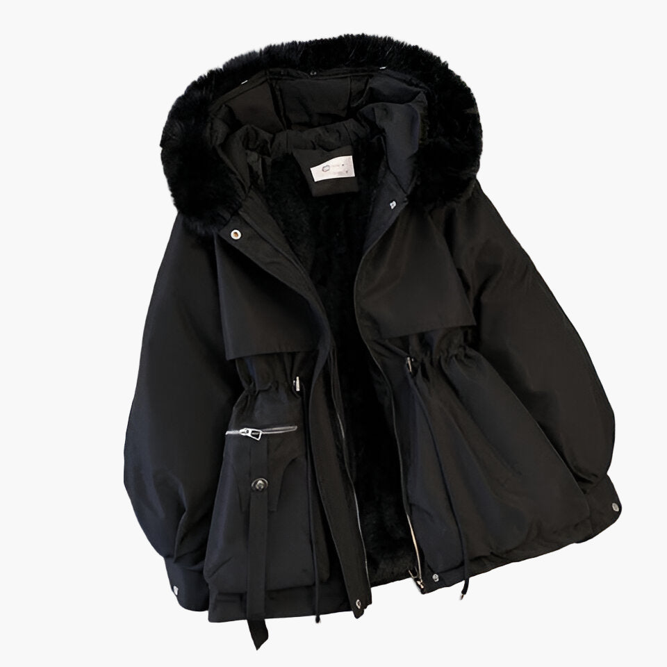 Damen Winterparka mit Kapuze und Fleece-Futter – Eleganter Outdoormantel für kalte Tage