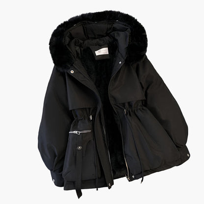 Damen Winterparka mit Kapuze und Fleece-Futter – Eleganter Outdoormantel für kalte Tage