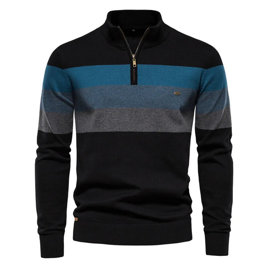 Matteo - Gestreifter Pullover Reißverschluss