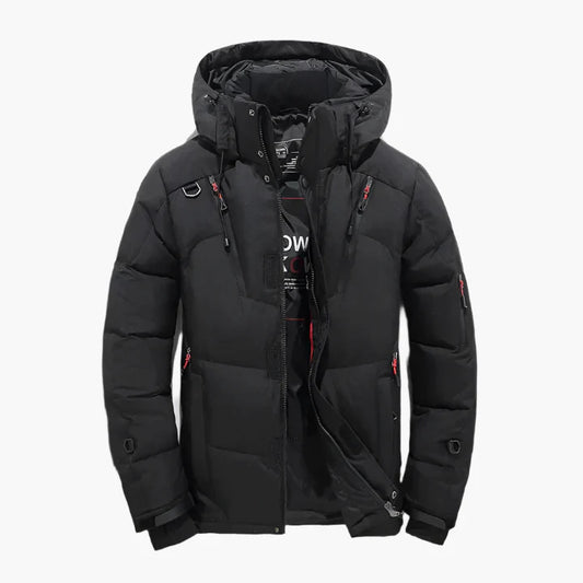 Herren Winter Steppjacke mit Kapuze – Outdoor Warm & Modern Freizeitjacke