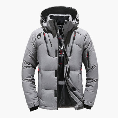 Herren Winter Steppjacke mit Kapuze – Outdoor Warm & Modern Freizeitjacke