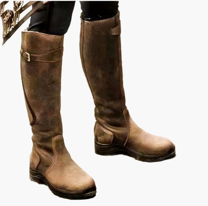 Damen Reitstiefel mit hohem Schaft – robuste Outdoor-Boots für Stall & Gelände