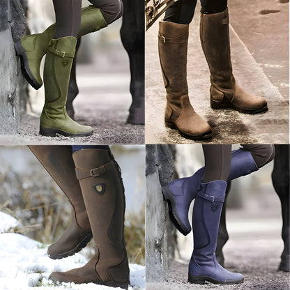 Damen Reitstiefel mit hohem Schaft – robuste Outdoor-Boots für Stall & Gelände