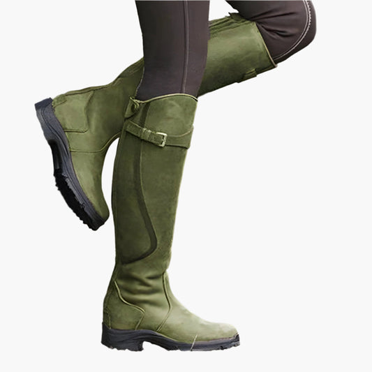 Damen Reitstiefel mit hohem Schaft – robuste Outdoor-Boots für Stall & Gelände